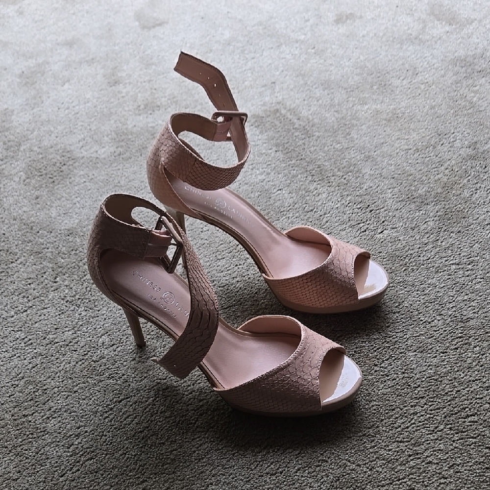 Chinese Laundry Pink Stiletto Heels SnakeSkin Size 11